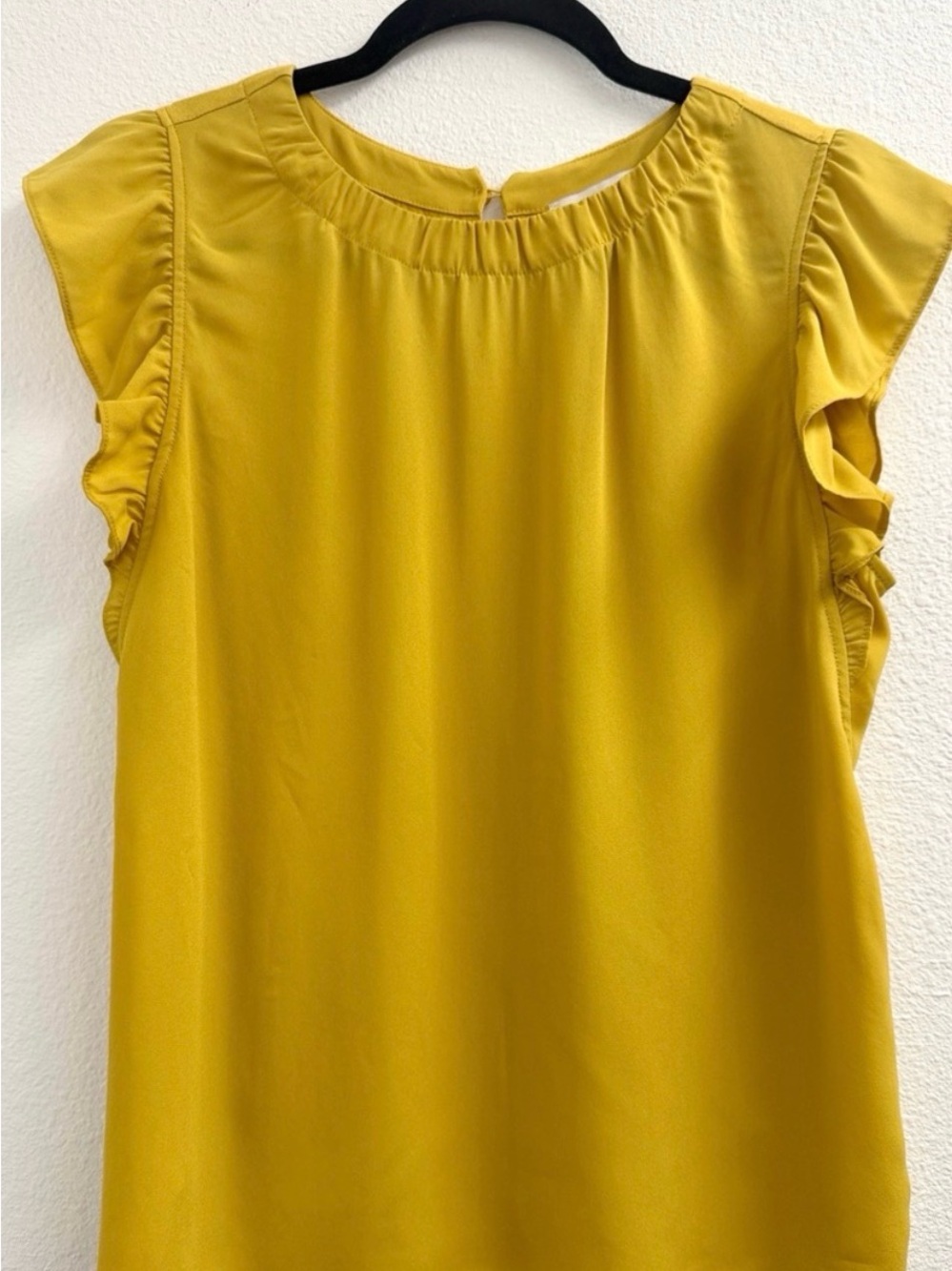 LOFT Mustard Ruffle Sleeve Camisole